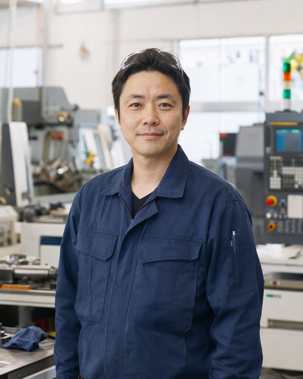 旭精工の作業責任者のポートレート